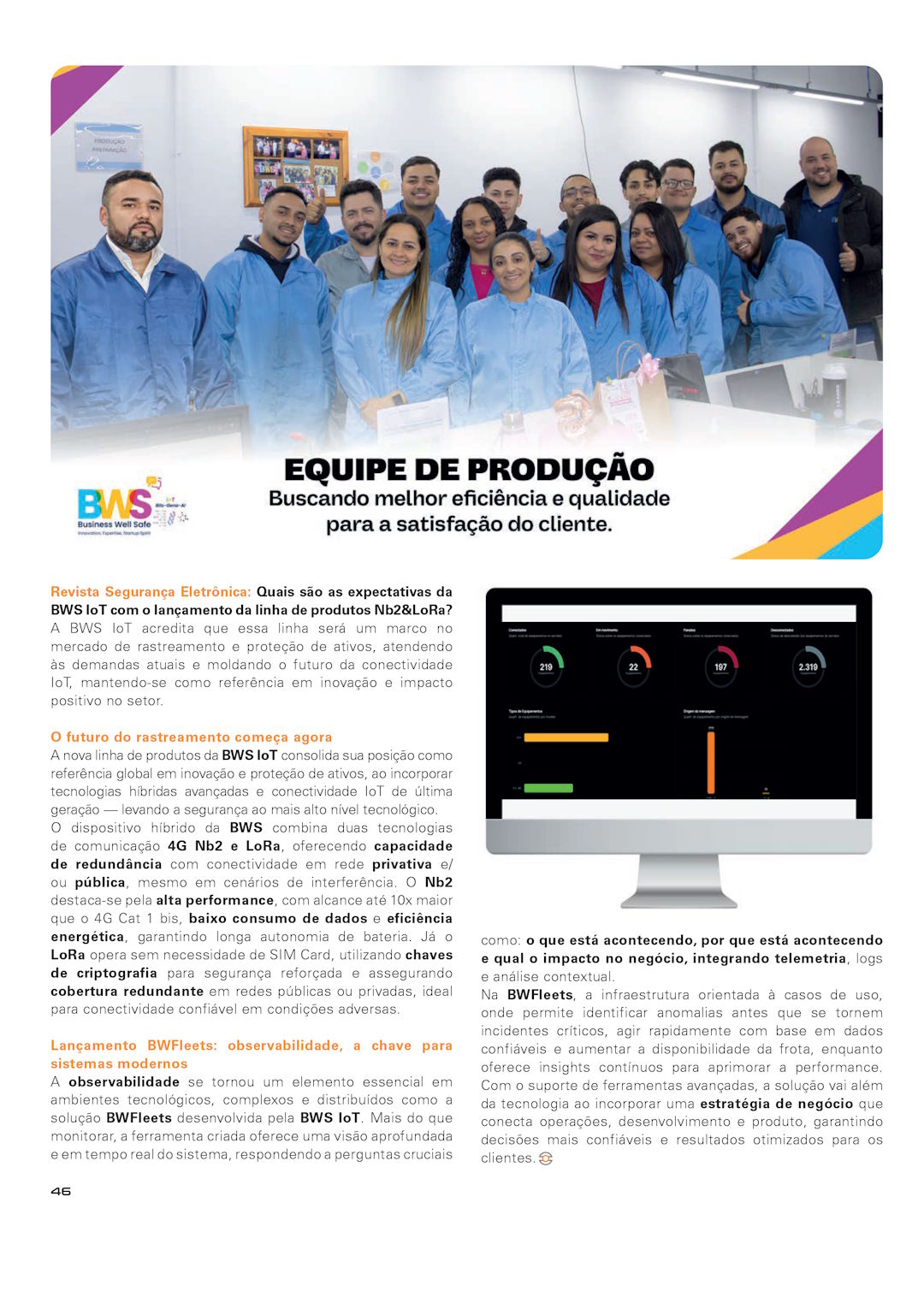 BWS IoT é destaque de capa na Revista Segurança Eletrônica